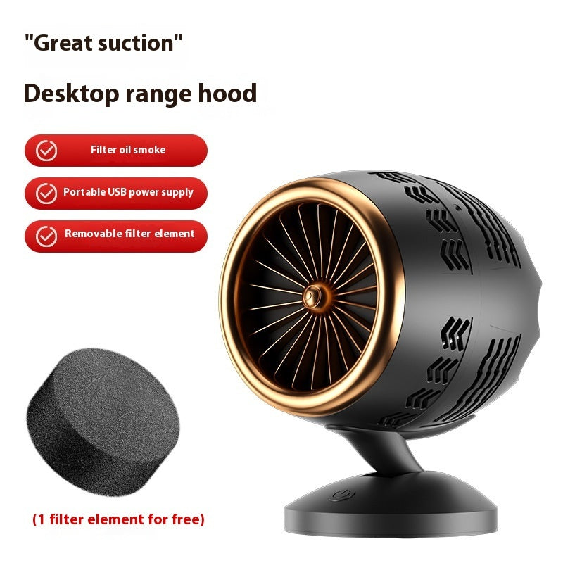 Household Portable Small Desktop Kitchen Ventilator,Mini Desktop Kitchen ventilator-Portable Smoke Extractor.