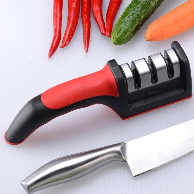 Kitchen household knife sharpener, 3-Stage Knife Sharpener with Ergonomic Handle – Professional Kitchen Tool