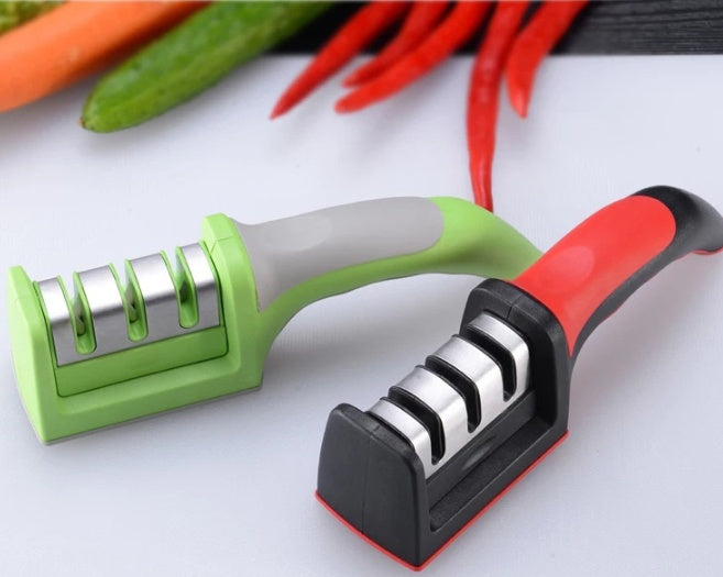Kitchen household knife sharpener, 3-Stage Knife Sharpener with Ergonomic Handle – Professional Kitchen Tool