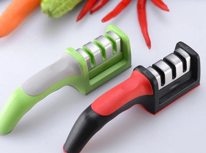 Kitchen household knife sharpener, 3-Stage Knife Sharpener with Ergonomic Handle – Professional Kitchen Tool